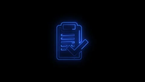 Digital Checklist Icon Animation for Task Management and Productivity Stock Footage 345029964