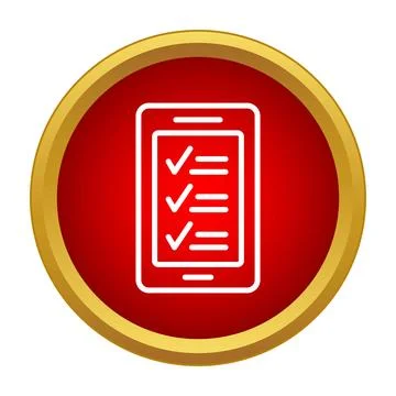 Digital checklist on smartphone screen completing tasks Stock Illustration