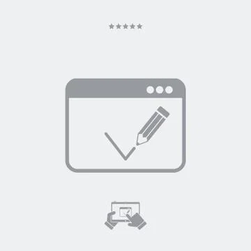 Digital checkmark flat icon Stockillustratie