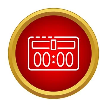 Digital chess clock icon indicating a time management concept Illustrazione stock
