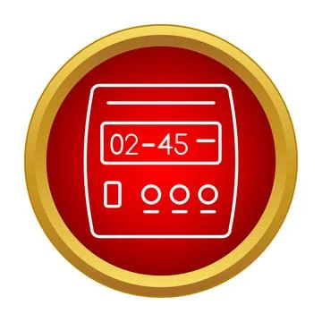 Digital chess clock timer outlining competition strategy Stock Illustration