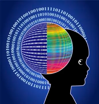 Digital Child Stock Illustration