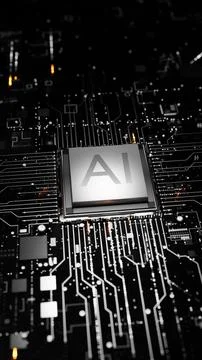 Digital Chip Active For AI Stock Photos