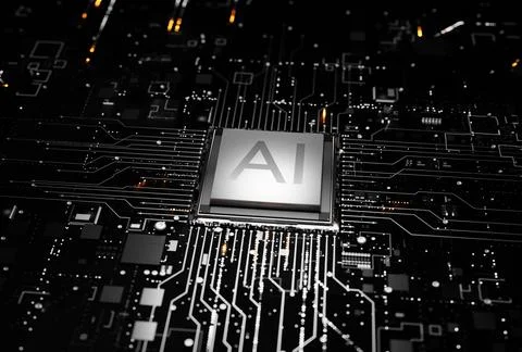 Digital Chip Active For AI Stock Photos