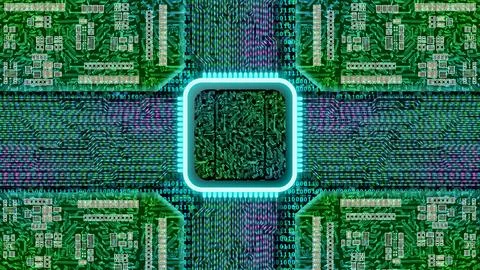 Digital chipset abstract background Illustrazione stock