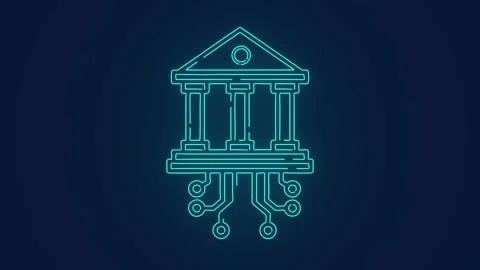 Digital chipset banking solutions for new world animation Stock-Footage 264960275