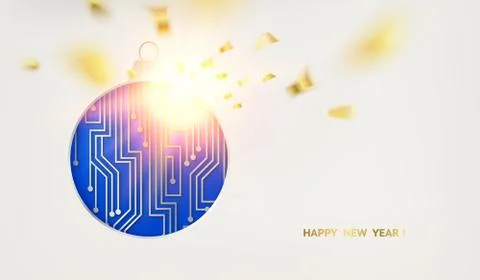Digital christmas design. Illustrazione stock