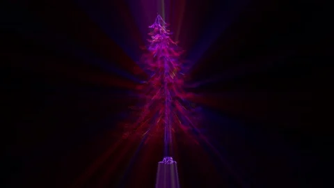 Digital Christmas Tree 4k Stock Footage 201304344