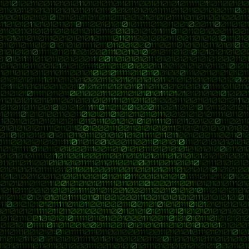 Digital christmas tree with binary code. Christmas tree. Vector illustration Stockillustratie