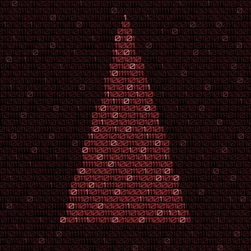 Digital christmas tree with binary code. Christmas tree Stock Illustration