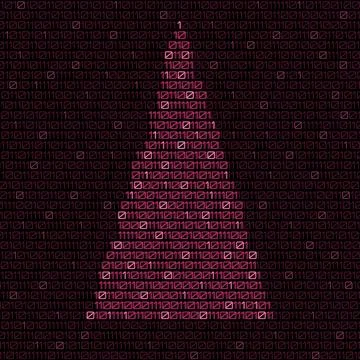 Digital christmas tree with binary code. Christmas tree Stock Illustration