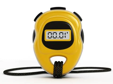 Digital chronometer Digital chronometer isolated on white background Copyr... 스톡 사진