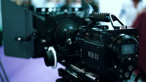 Digital Cinema Red Camera Setup For Filmmaker Video stock 130057603