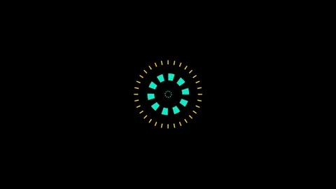 Digital circle burst with elegant rings effects. 4K animation on black back.. Stock Footage 310711489