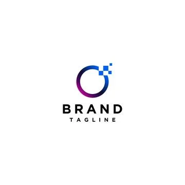 Digital Circle Logo Stock Illustration