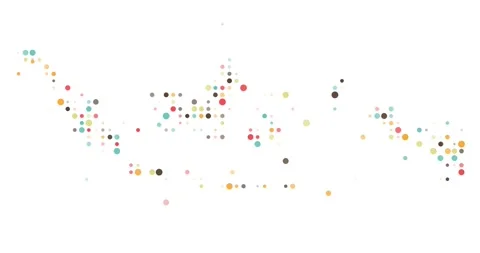 Digital Circle Particles Creating Indonesia Map Stock Footage 316214446