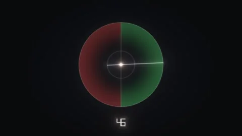 Digital circle with red and green sections and timer Stock Footage 338226343