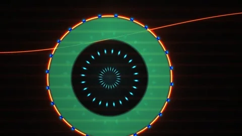 Digital Circle Technology Background Design. Stock Footage 340015048