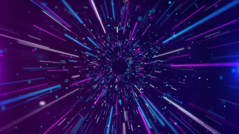 Digital circle wave Deep tunnel of cyberspace particles big data Deep Learning Video stock 278791021