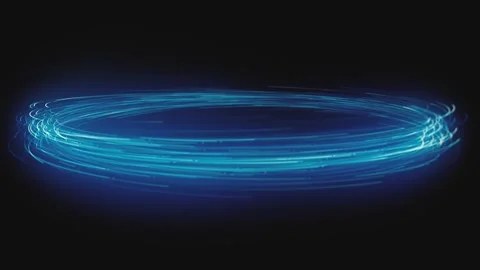 Digital Circles Slow Motion Spinning Background Stock-Footage 340885513