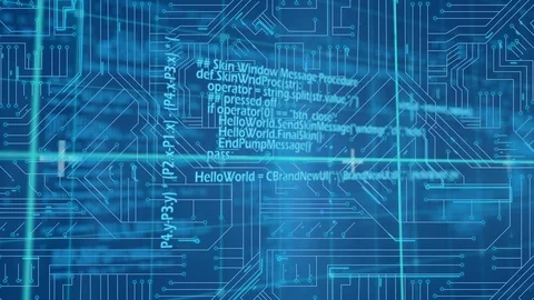 Digital circuit and program codes Stock Footage 107704219