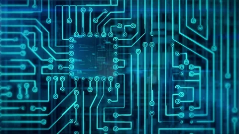 Digital Circuit Board Background Seamless Loop Stock-Footage 211804973