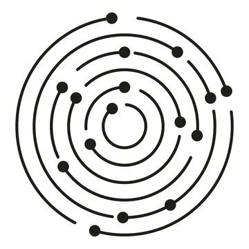 Digital circuit board connection network technology icon Stock Illustration