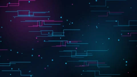 Digital circuit board data flow. Abstract technology background with light. Stock Footage 340373032