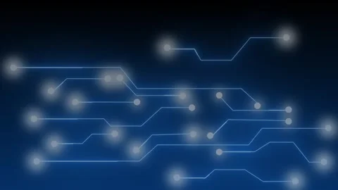 Digital circuit board displays advanced computing hardware connections. Hig.. Stock Footage 337817311