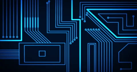 Digital circuit board Stock Footage 64226562