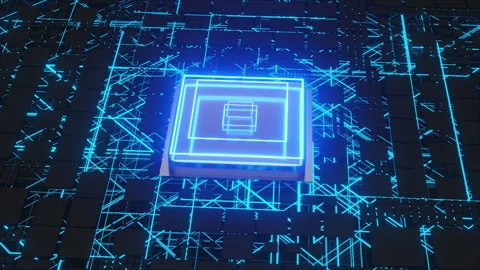 Digital Circuit Board Stock Footage 312759142