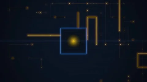 Digital circuit board technology background with big data flow, blockchain .. Stock Footage 341973319