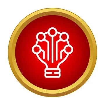 Digital circuit light bulb representing innovative technology idea Stock Illustration