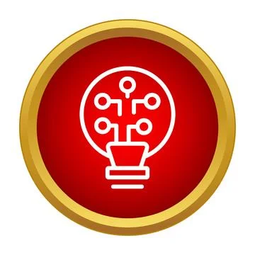 Digital circuit light bulb representing innovation technology idea Stock Illustration