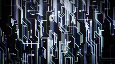 Digital Circuit Loop - Cold Colors Видео 112353442