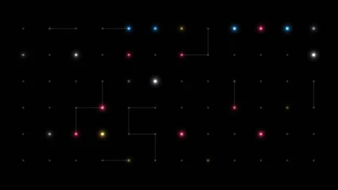 Digital Circuit Network Connection Seamless Loop Видео 342830320
