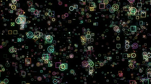 Digital Circuit Network Loop. Endless Flight through a huge digital network of Stock Footage 154331033