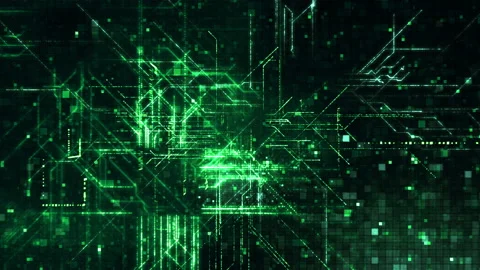 Digital Circuit Network Loop 스톡 동영상 144140804