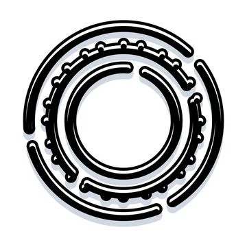 Digital circuit ring loader user interface element Stock Illustration