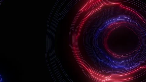 Digital Circuit Tunnel Network b Blue Red1 Stock Footage 146370571