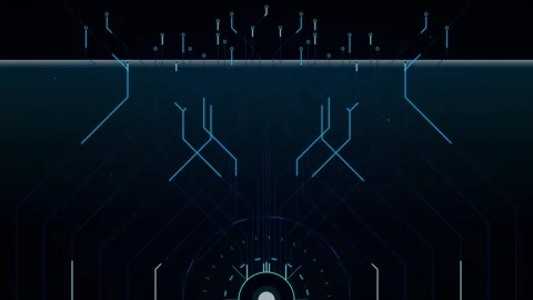 Digital circuitry data flow background, futuristic network connection anima.. Stock Footage 337559650