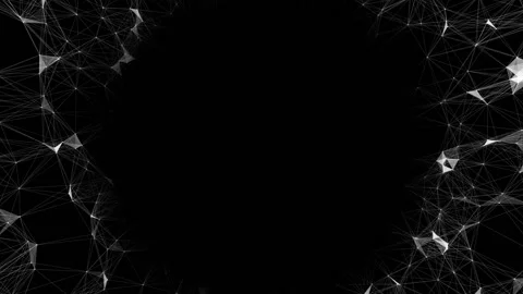 Digital circulation.Triangles, dots and lines are connecting with shine on blur Stockbeeldmateriaal 102396014