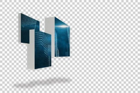 Digital city on abstract screen Illustrazione stock