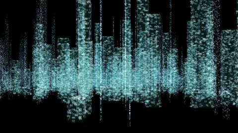 Digital city with alpha channel Video stock 10597572
