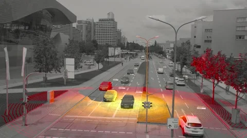 Digital city concept. Artificial Intelligence technology in smart city Stock Footage 168361949