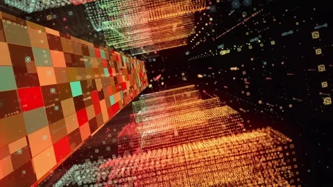 Digital City Fly Through Full HD Stock-Footage 93158457