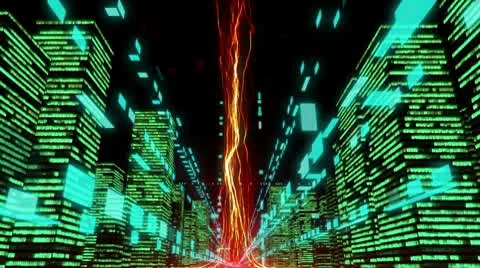 Digital city 動画素材 8991582