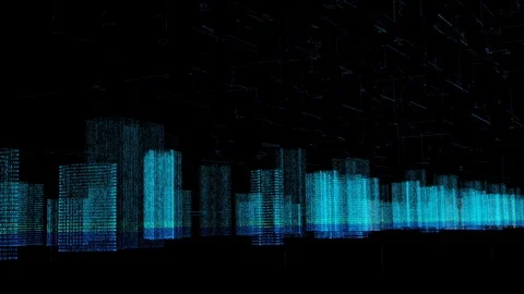 Digital city Stock Footage 123281728