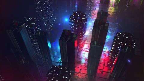 Digital City Stock Footage 141792268