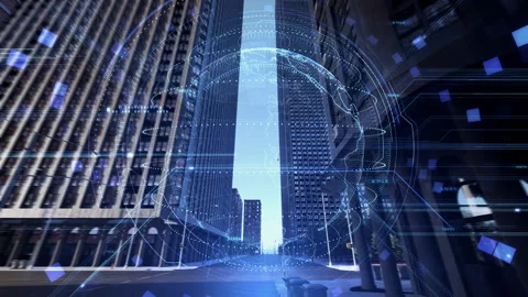 Digital City Grid A1c3 Stock Footage 232682635